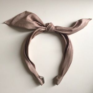 Urban Outfitters faux leather wire bow headband